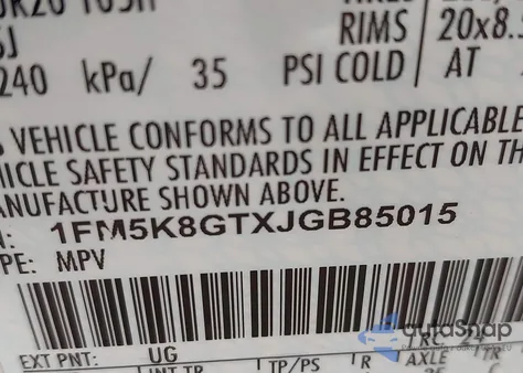 2018 Ford Explorer Sport from USA, damaged, VIN 1FM5K8GTXJGB85015